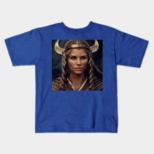 Viking Shield Maiden Kids T-Shirt